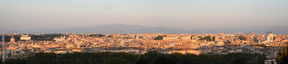Fototapeta premium Panorama of Rome, Italy. Rome cityscape. Rome downtown