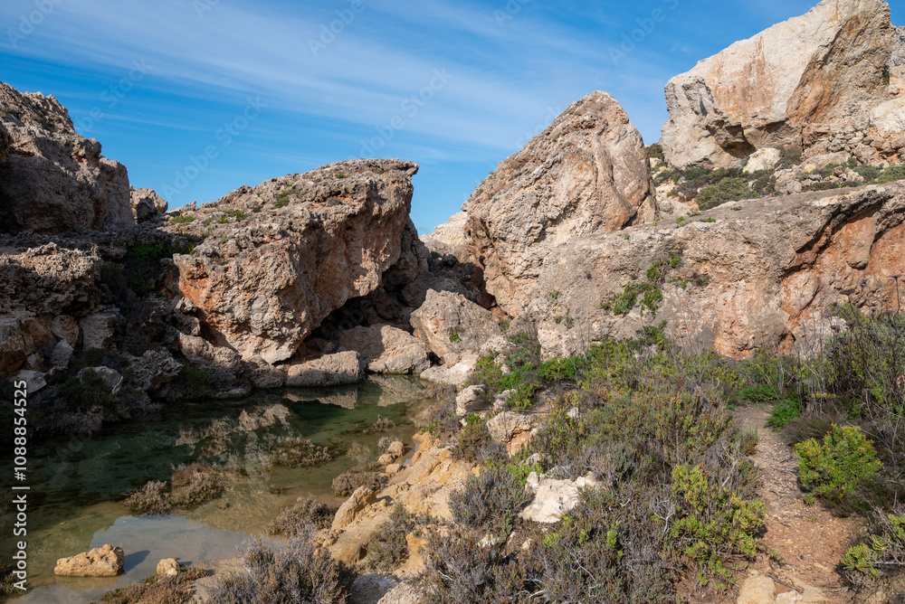 Paradise Bay in the northern part of the island of Malta near the Cirkewwa Paradise Bay in the northern part of the island of Malta near the Cirkewwa