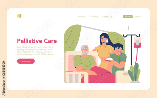 Nursing Home. Flat Vector Illustration