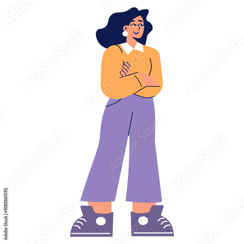 Businesswoman. Flat Vector Illustration