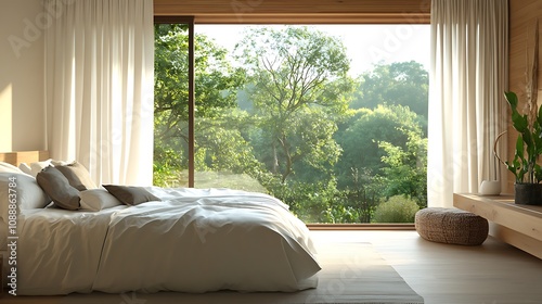 Beautiful Colored Mockup Bedroom Interior Blank Poster Decoration Art Background Image, generative AI