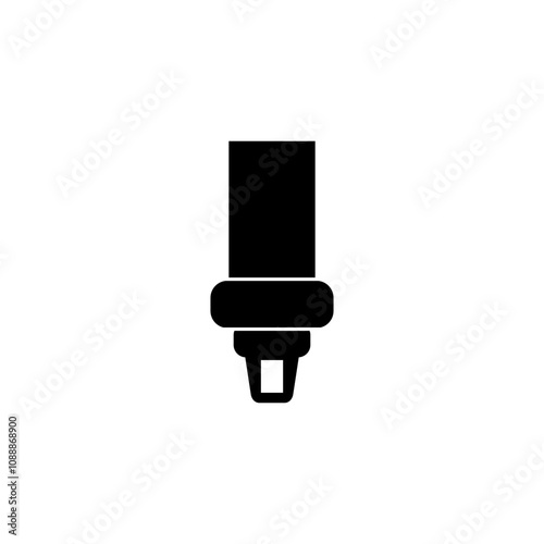 Seat belt icon isolated on white background.