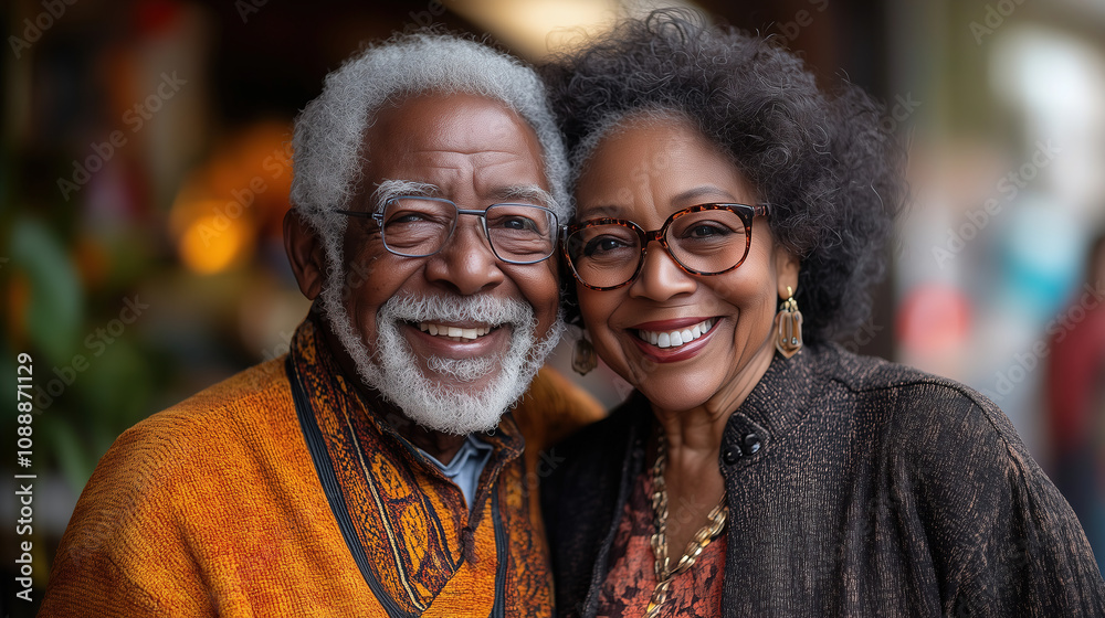 Elderly couple sharing a joyful moment together in a cozy setting filled with warmth and affection. Generative AI Elderly couple sharing a joyful moment together in a cozy setting filled with warmth and affection. Generative AI