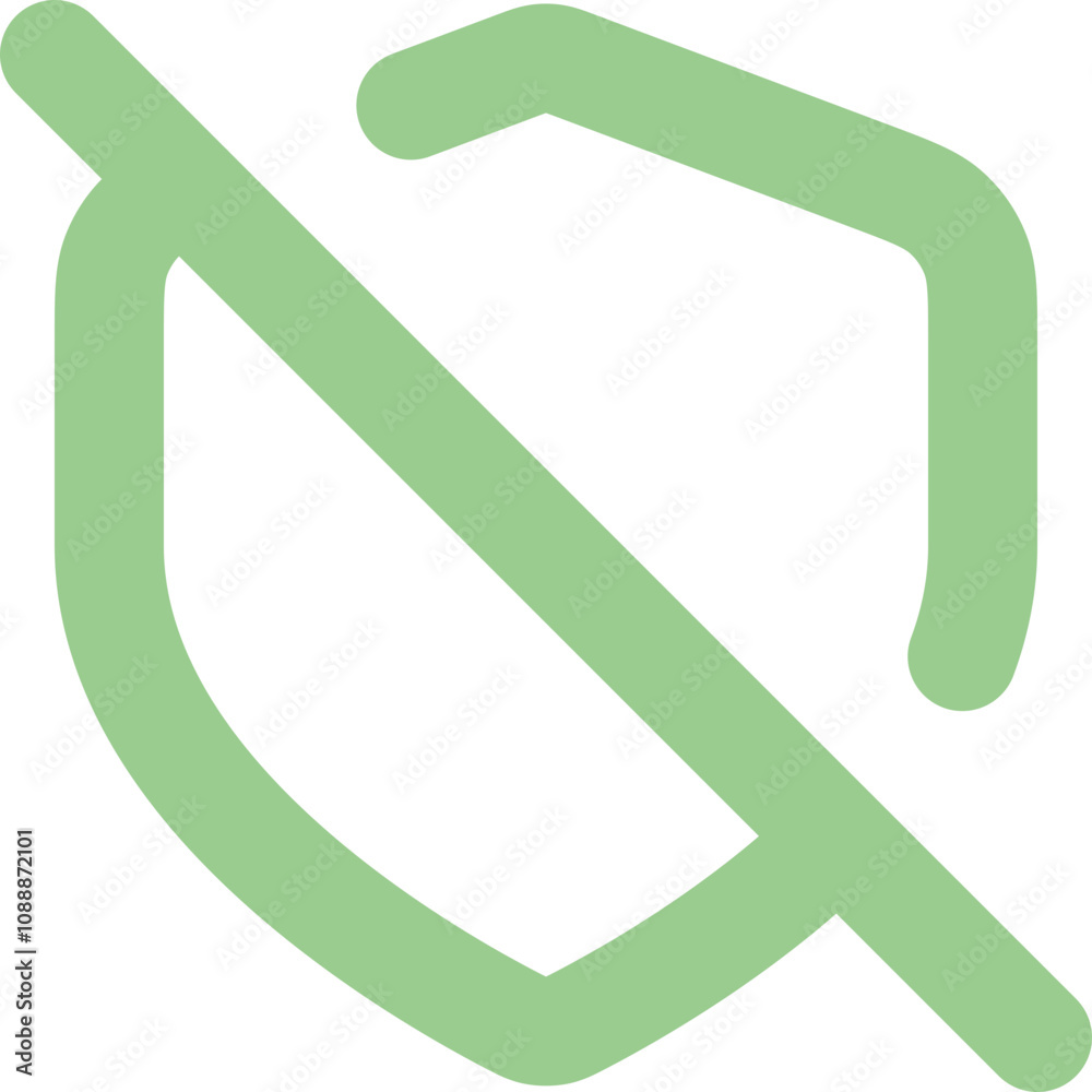 Shield Slash icon design logo Shield Slash icon design logo