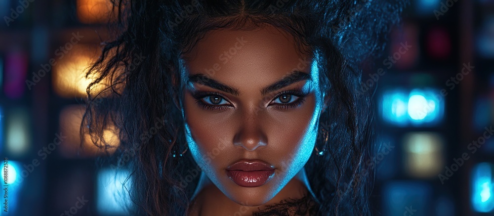 A striking portrait of a person with captivating features and dramatic lighting. A striking portrait of a person with captivating features and dramatic lighting.