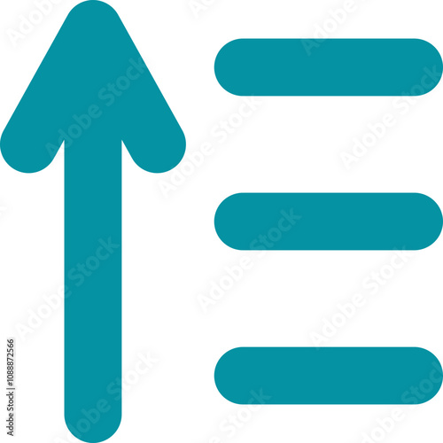 Sort Amount Up icon design logo