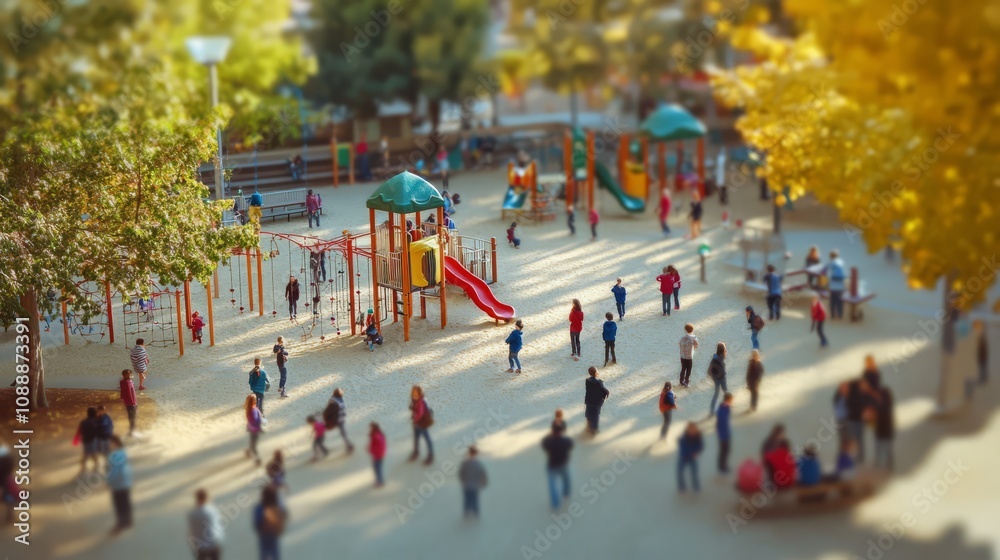 Obraz premium Children playing in a sunny park.