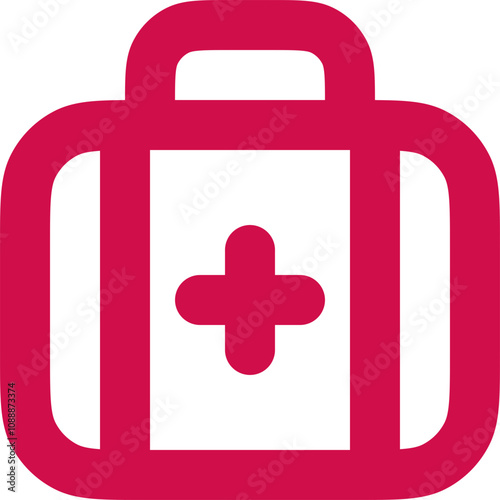 Suitcase Medical icon design logo