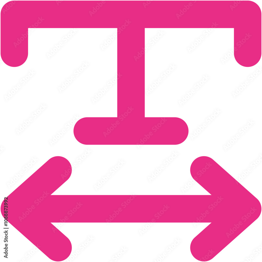 Text Width icon design logo Text Width icon design logo