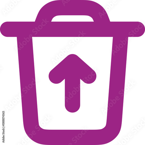 Trash Arrow Up Alt icon design logo