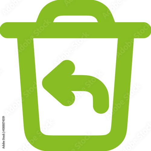 Trash Undo Alt icon design logo