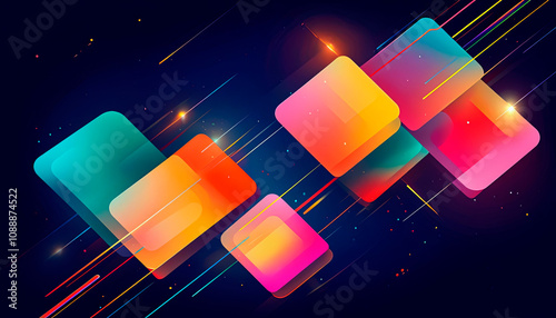 abstract background with random shapes