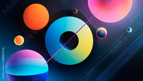 abstract background with colorful circles