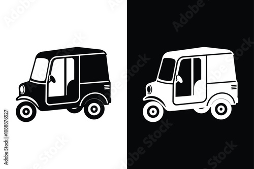 Tuk Tuk icon isolated vector icon illustration on white background.
