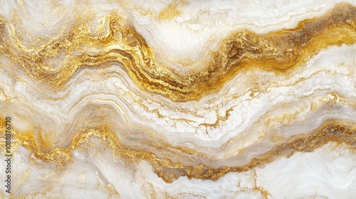 Abstract gold background with fluid, marble-like textures and realistic lighting effects, exuding elegance.