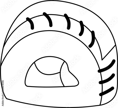 Japanese food sushi outline.  Asian food outline. Sushi  hand drawn outline sketch.  Japanese food outline.