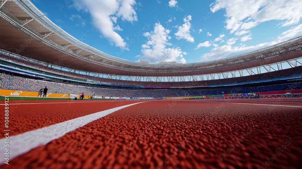 Naklejka premium Para-athletics, showcasing elite track and field events adapted for athletes with disabilities