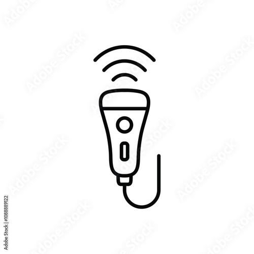 ultrasound icon vector  Medical equipment sign