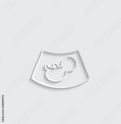 ultrasound icon vector  Medical equipment sign