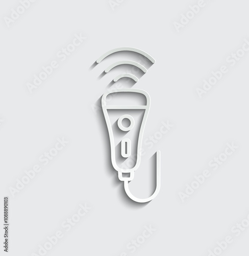 ultrasound icon vector  Medical equipment sign