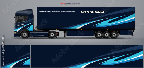truck and trailer wrap livery design. vector file printing below