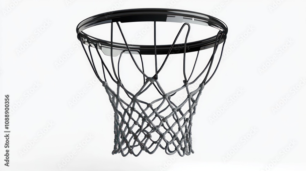 Basketball hoop net close-up. Basketball hoop net close-up.