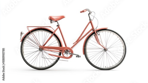 Classic Coral Bicycle: A Vintage Ride