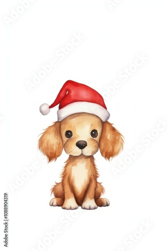 Animal puppy christmas cartoon.
