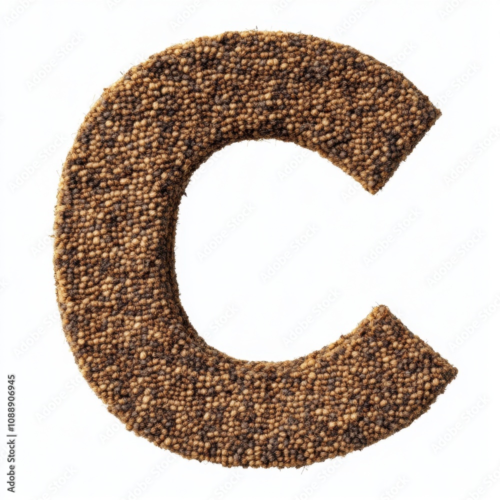 A textured letter A textured letter