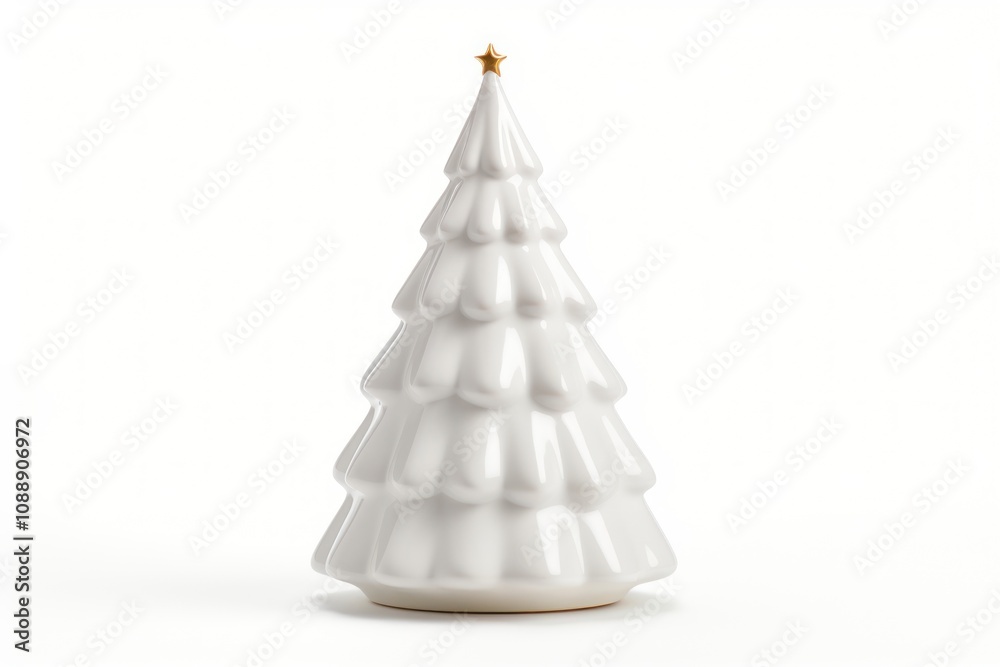 Ceramic christmas tree decoration white background. Ceramic christmas tree decoration white background.