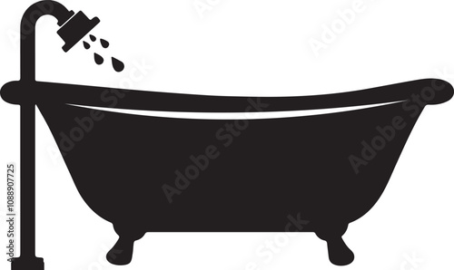 bath silhouette icon vector-1.eps