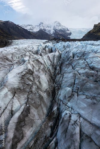 Majestic Glacier Landscape in Vatnajokull National Park, Iceland photo