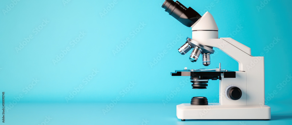 Laboratory experiment in science microscope setup educational equipment bright environment close-up viewpoint research concept Laboratory experiment in science microscope setup educational equipment bright environment close-up viewpoint research concept