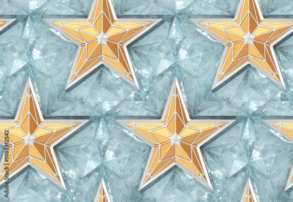 © ADDICTIVE STOCK - Intricate 3D geometric star pattern wallpaper design © ADDICTIVE STOCK - Intricate 3D geometric star pattern wallpaper design