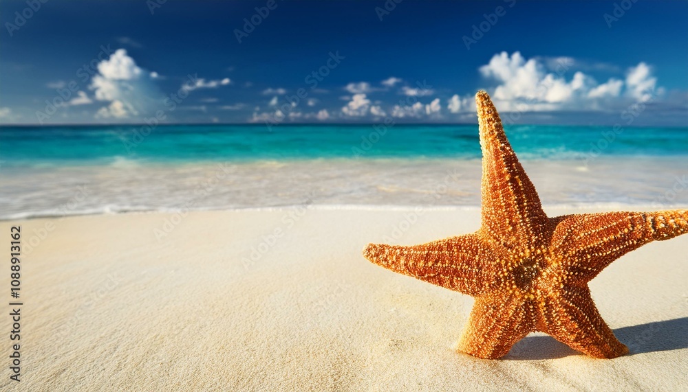 starfish on the tropical beach starfish on the tropical beach