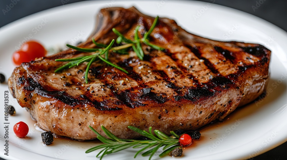 Grilled Steak with Rosemary and Peppercorns Grilled Steak with Rosemary and Peppercorns