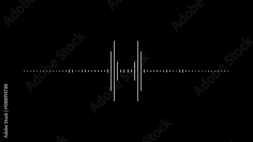 Audio wave spectrum animation video