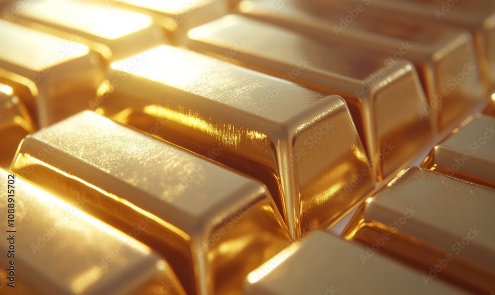 3D gold bar stack with realistic shine and reflections, isolated on a white background 3D gold bar stack with realistic shine and reflections, isolated on a white background