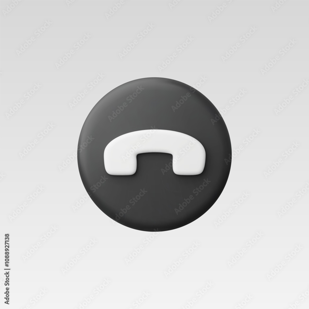 3d Realistic End Call vector illustration 3d Realistic End Call vector illustration