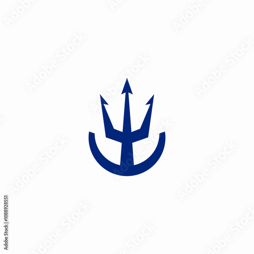 trident logo vector template concept