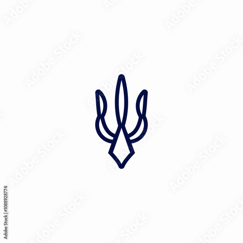 trident logo vector template concept