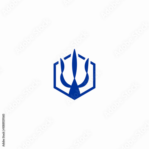 trident logo vector template concept