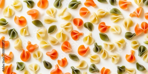 Wallpaper Mural Colorful Pasta Flat Lay, Bright Food Background Torontodigital.ca