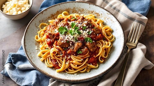 Makaronia Me Arni - Greek Pasta with Lamb (Greek Cuisine) photo