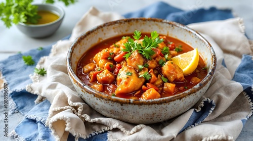 Stifado Kotopoulo - Greek Chicken Stew with Vegetables (Greek Cuisine) photo