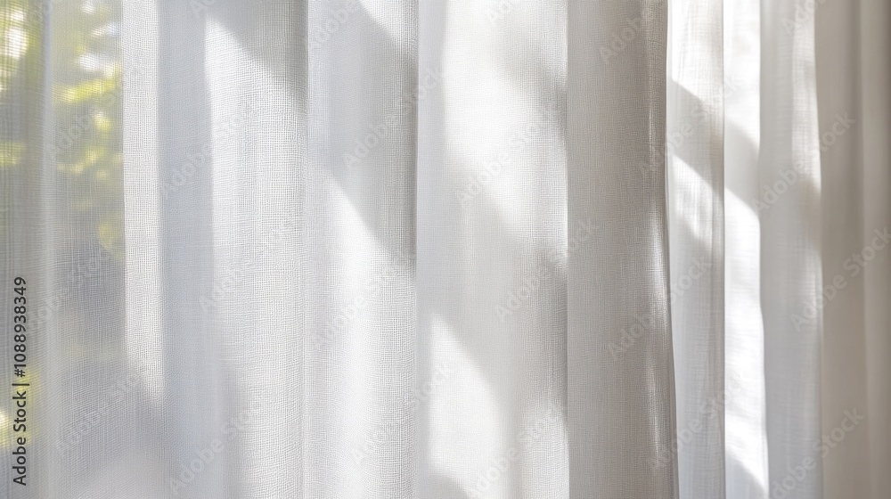 Peaceful Sunbeams Through Sheer White Drapes Peaceful Sunbeams Through Sheer White Drapes