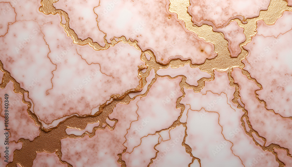 Artistic rose gold marble texture with metallic veins for luxurious close-up design Artistic rose gold marble texture with metallic veins for luxurious close-up design