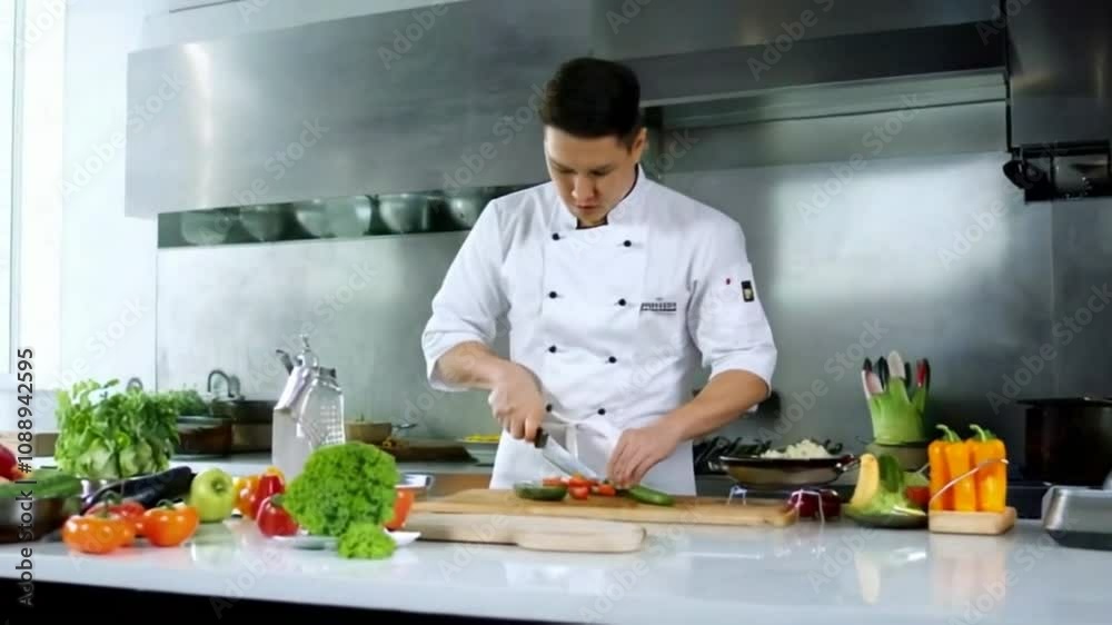 Chef on mobile ingredients and screen Chef on mobile ingredients and screen