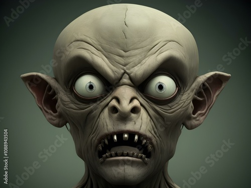 scary goblin portrait isolated 