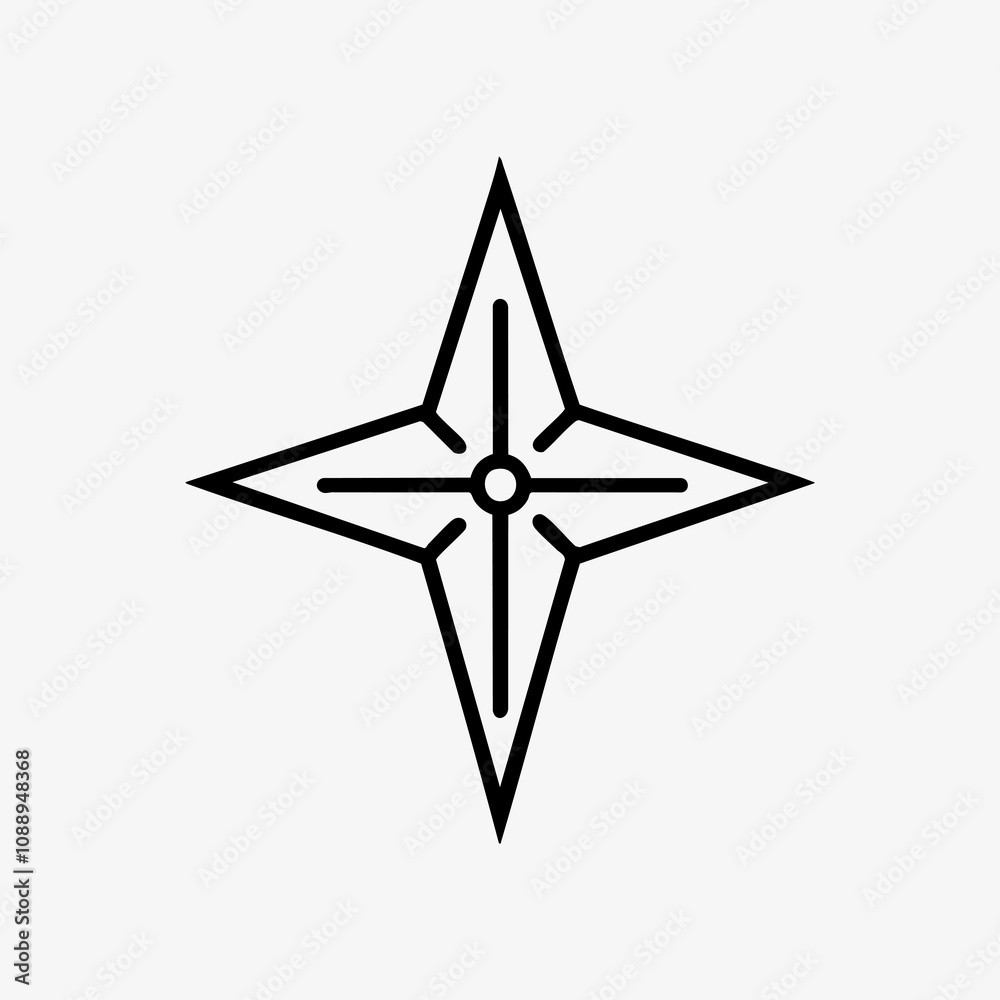 Fototapeta premium Christmas star illustration symbol vector.
